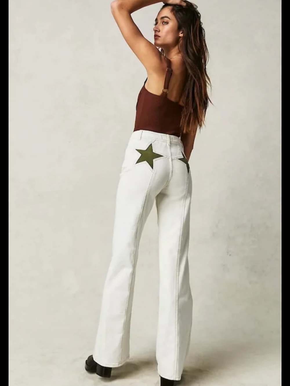 Free People We The Free Firecracker Flare Jeans Desert Plains